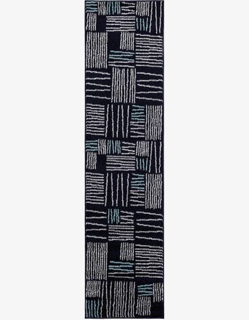 Navy Blue Hanahan Runner Rug