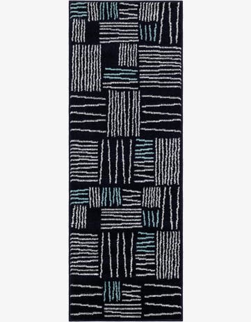 Navy Blue Hanahan Runner Rug