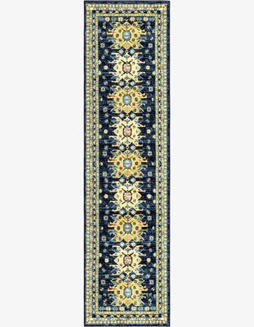 Navy Blue Heris Runner Rug