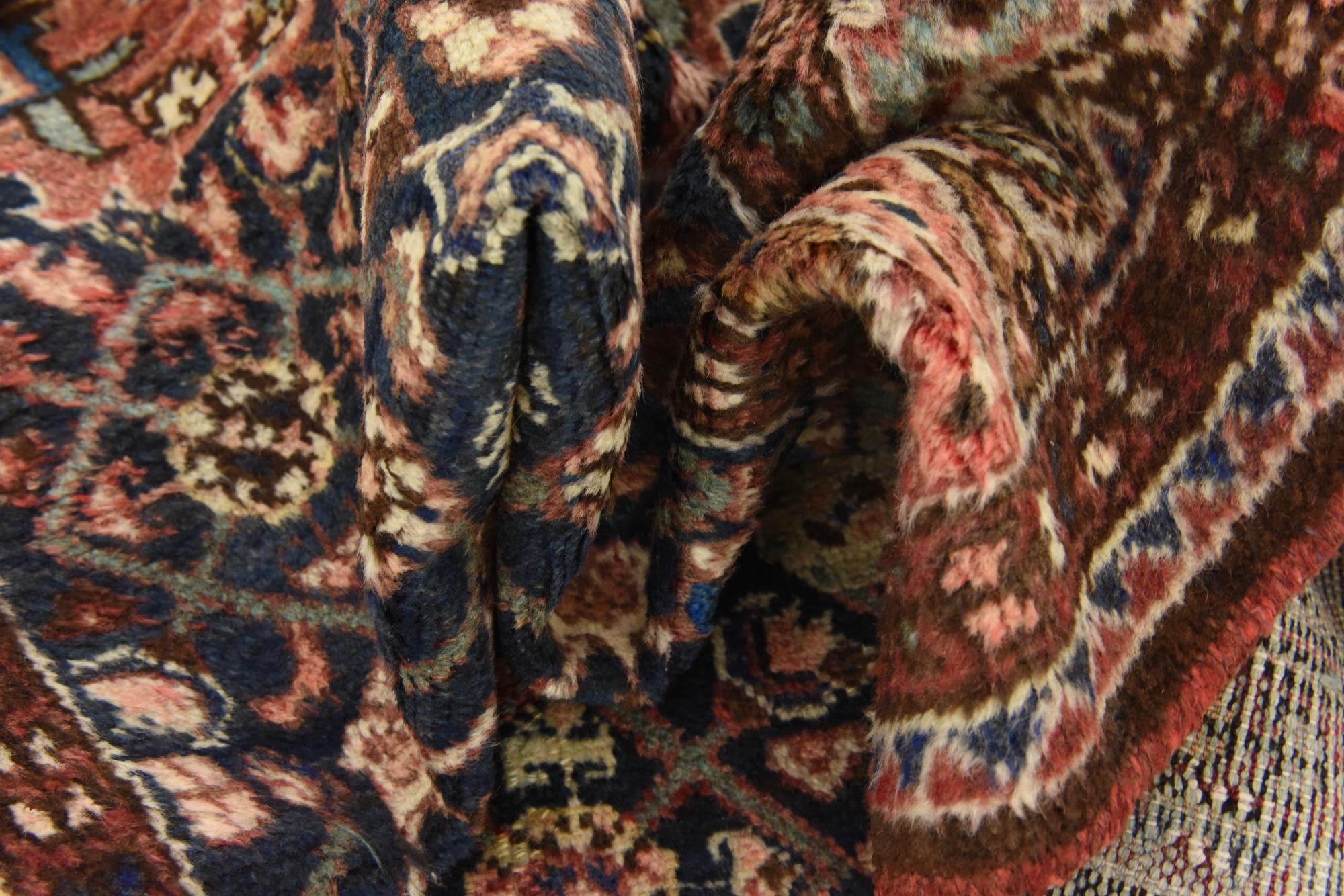 3' 8 x 10' 6 Hand Knotted Hossainabad Persian Wool Runner Rug