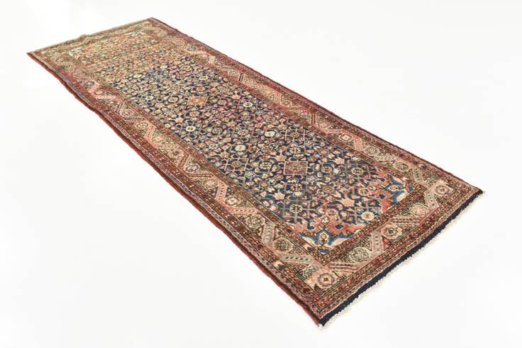 Detail image of 3' 8 x 10' 6 Hand Knotted Hossainabad Persian Wool Runner Rug