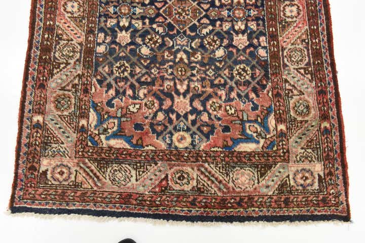 3' 8 x 10' 6 Hand Knotted Hossainabad Persian Wool Runner Rug
