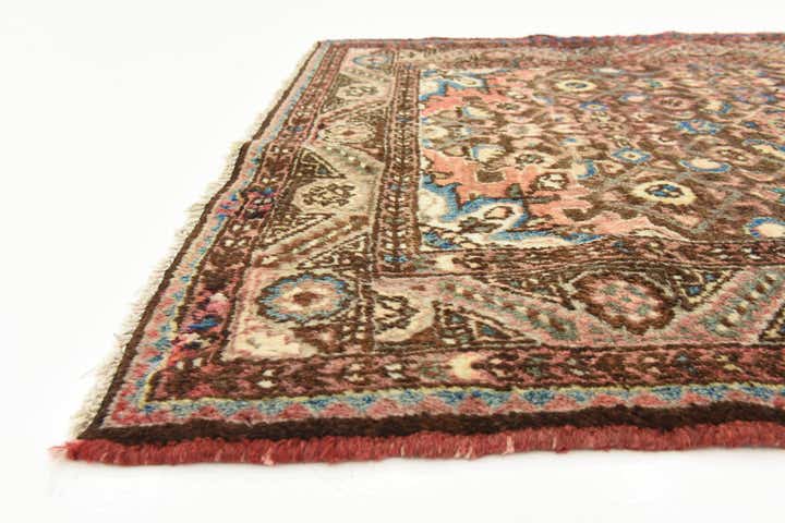 3' 8 x 10' 6 Hand Knotted Hossainabad Persian Wool Runner Rug