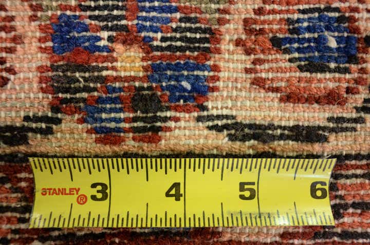 3' 8 x 12' 10 Hand Knotted Hossainabad Persian Wool Runner Rug