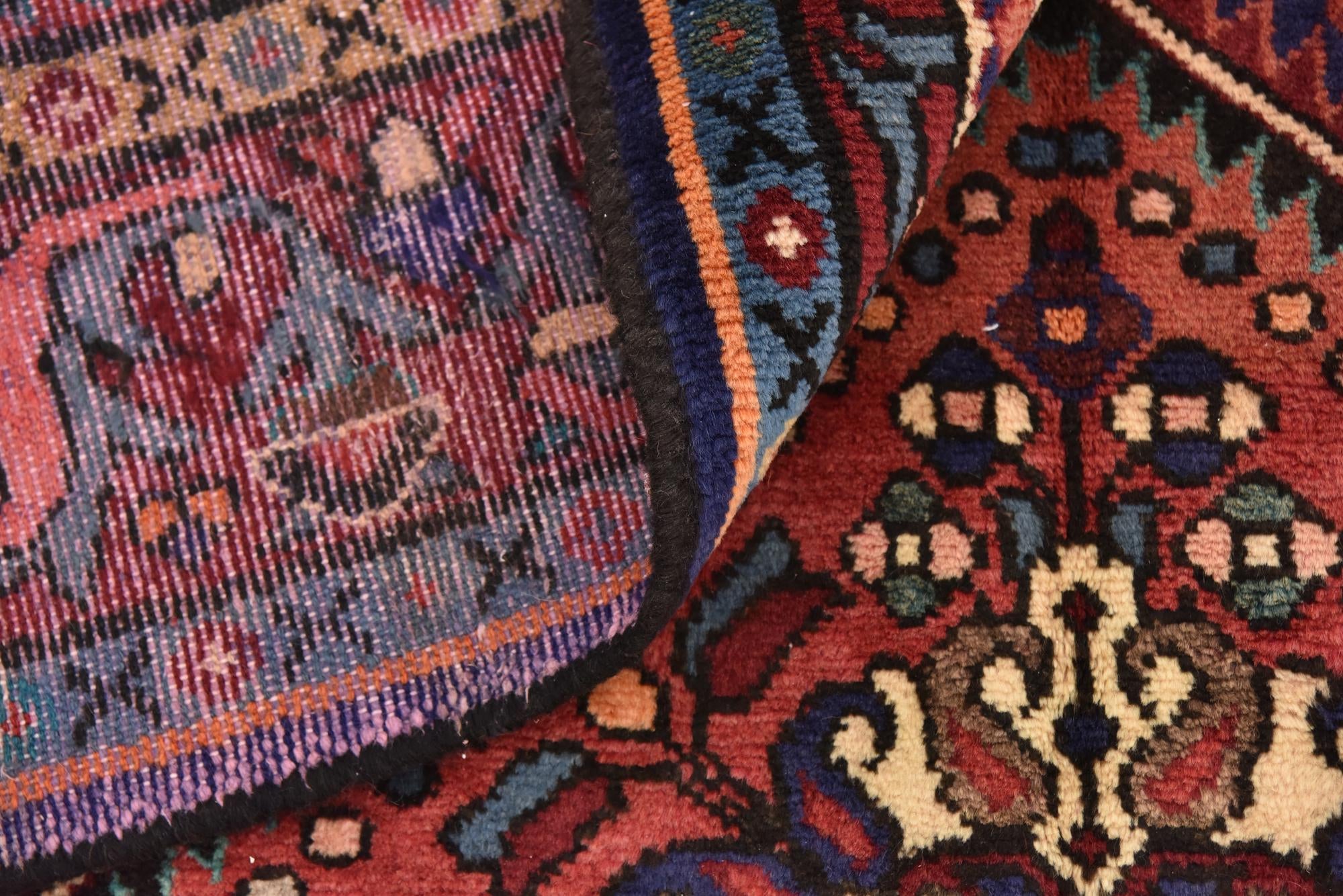 4' 10 x 10' 2 Hand Knotted Hossainabad Persian Wool Runner Rug
