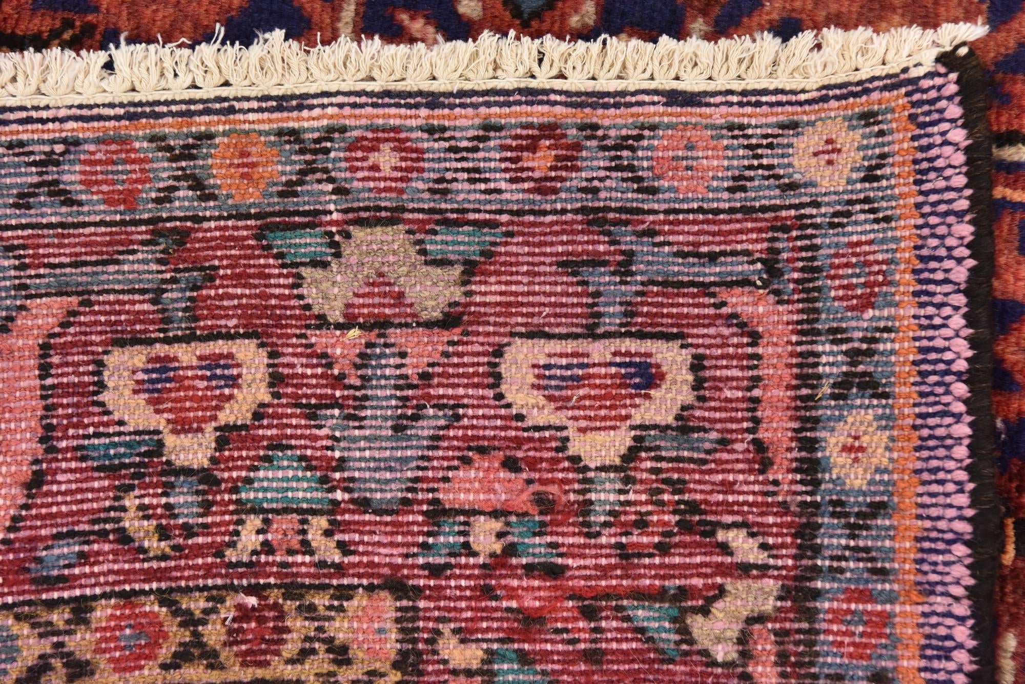 4' 10 x 10' 2 Hand Knotted Hossainabad Persian Wool Runner Rug