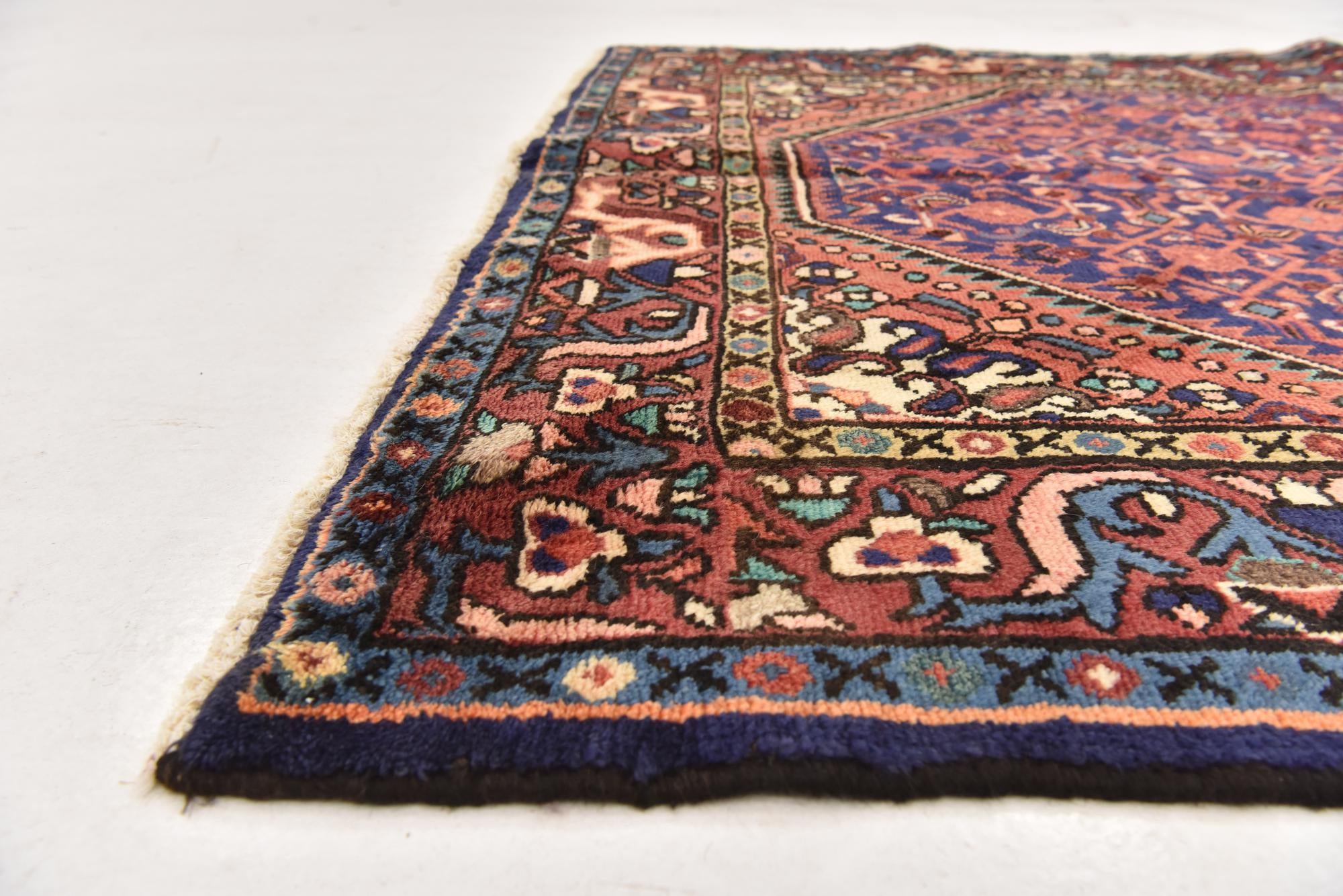4' 10 x 10' 2 Hand Knotted Hossainabad Persian Wool Runner Rug