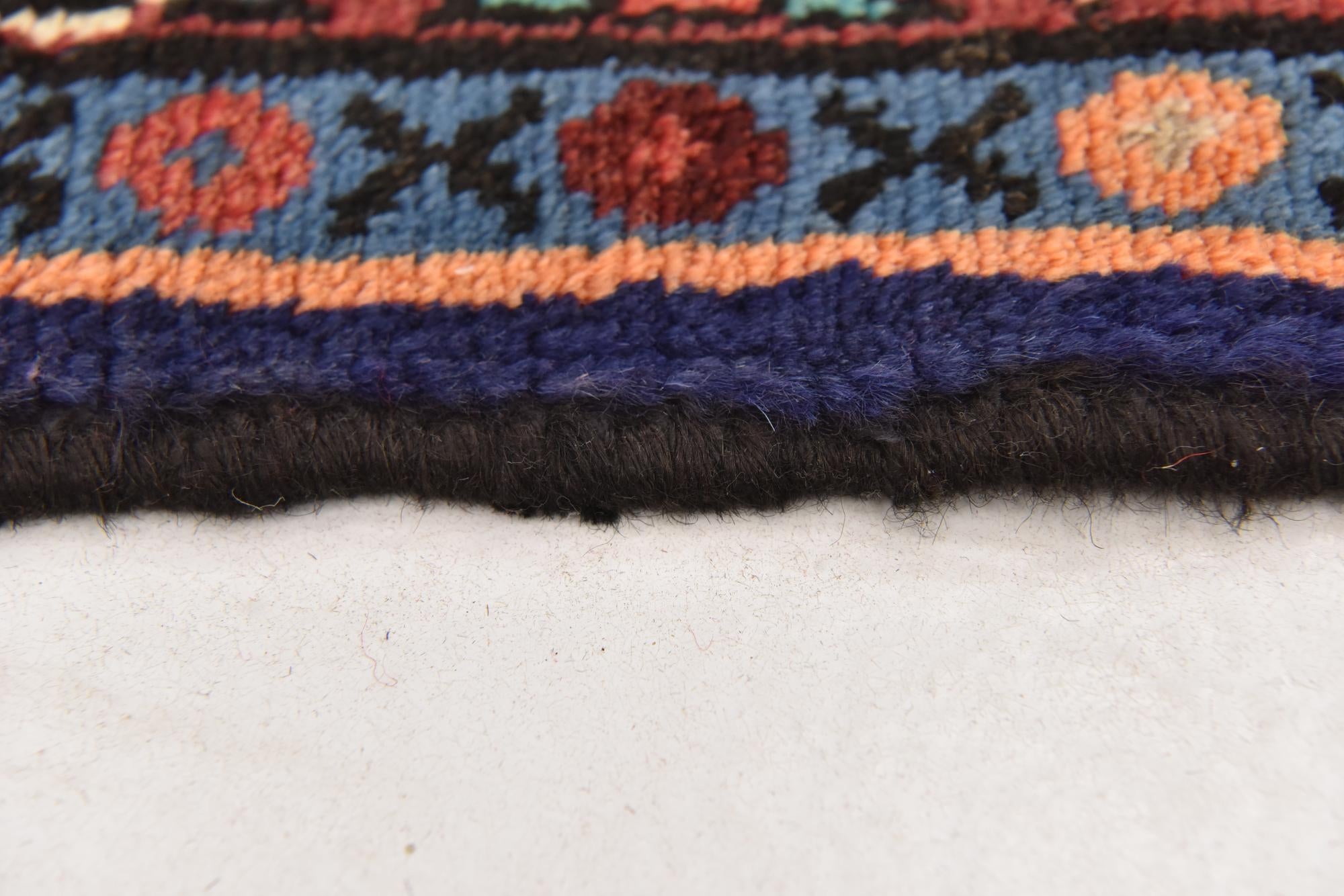4' 10 x 10' 2 Hand Knotted Hossainabad Persian Wool Runner Rug