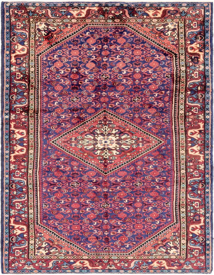 Detail image of 4' 10 x 10' 2 Hand Knotted Hossainabad Persian Wool Runner Rug