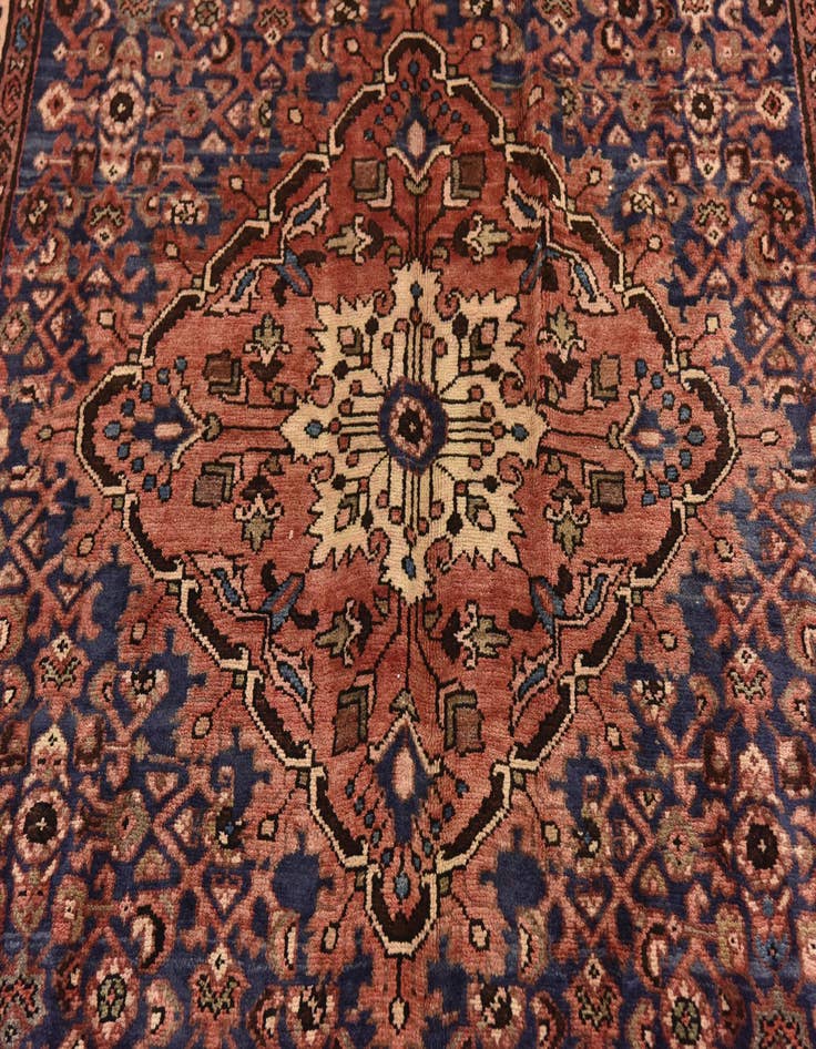 Detail image of 5' 9 x 10' 8  Hand Knotted Hossainabad Persian Wool Runner Rug