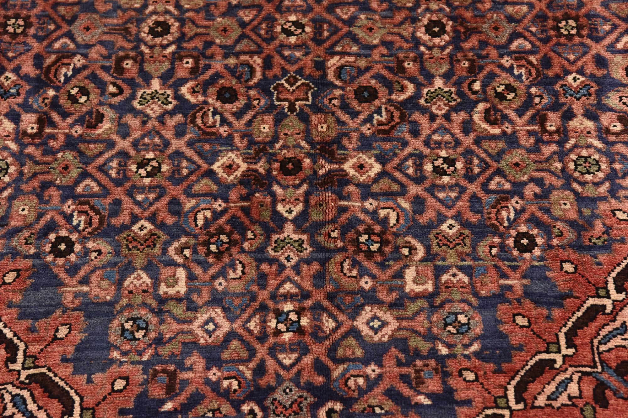 5' 9 x 10' 8 Hand Knotted Hossainabad Persian Wool Runner Rug