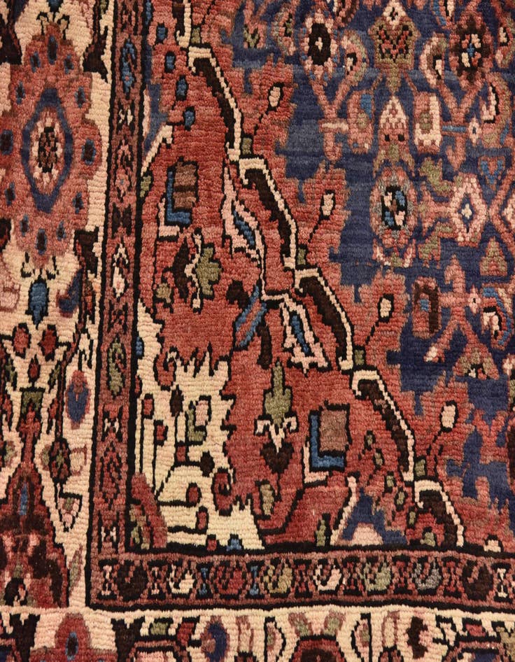 Detail image of 5' 9 x 10' 8  Hand Knotted Hossainabad Persian Wool Runner Rug