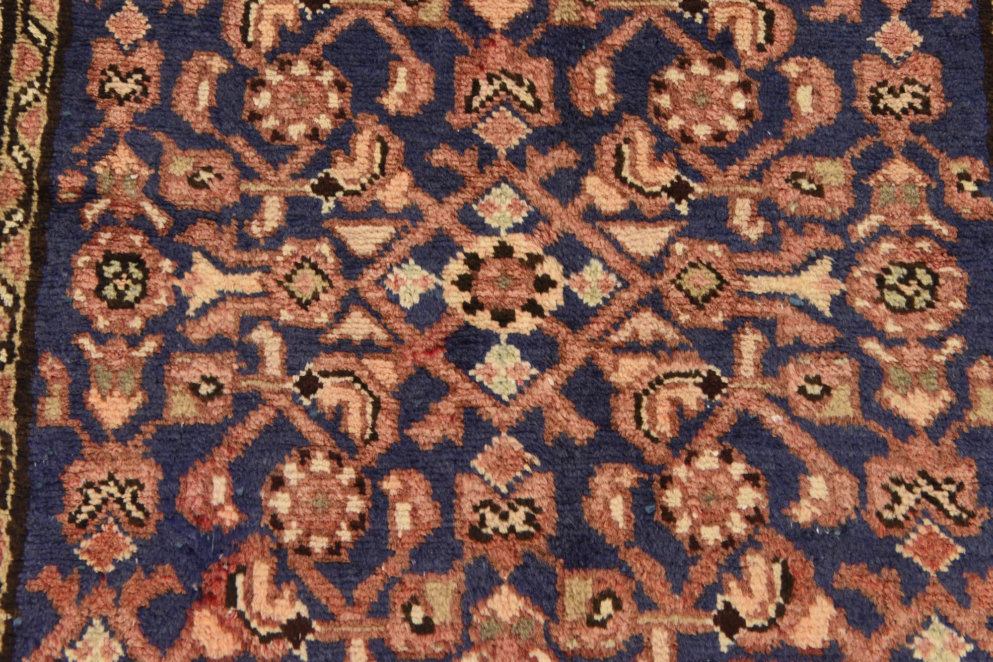 105cm x 320cm anudado a mano Hossainabad Alfombra Persa Lana Pasillera