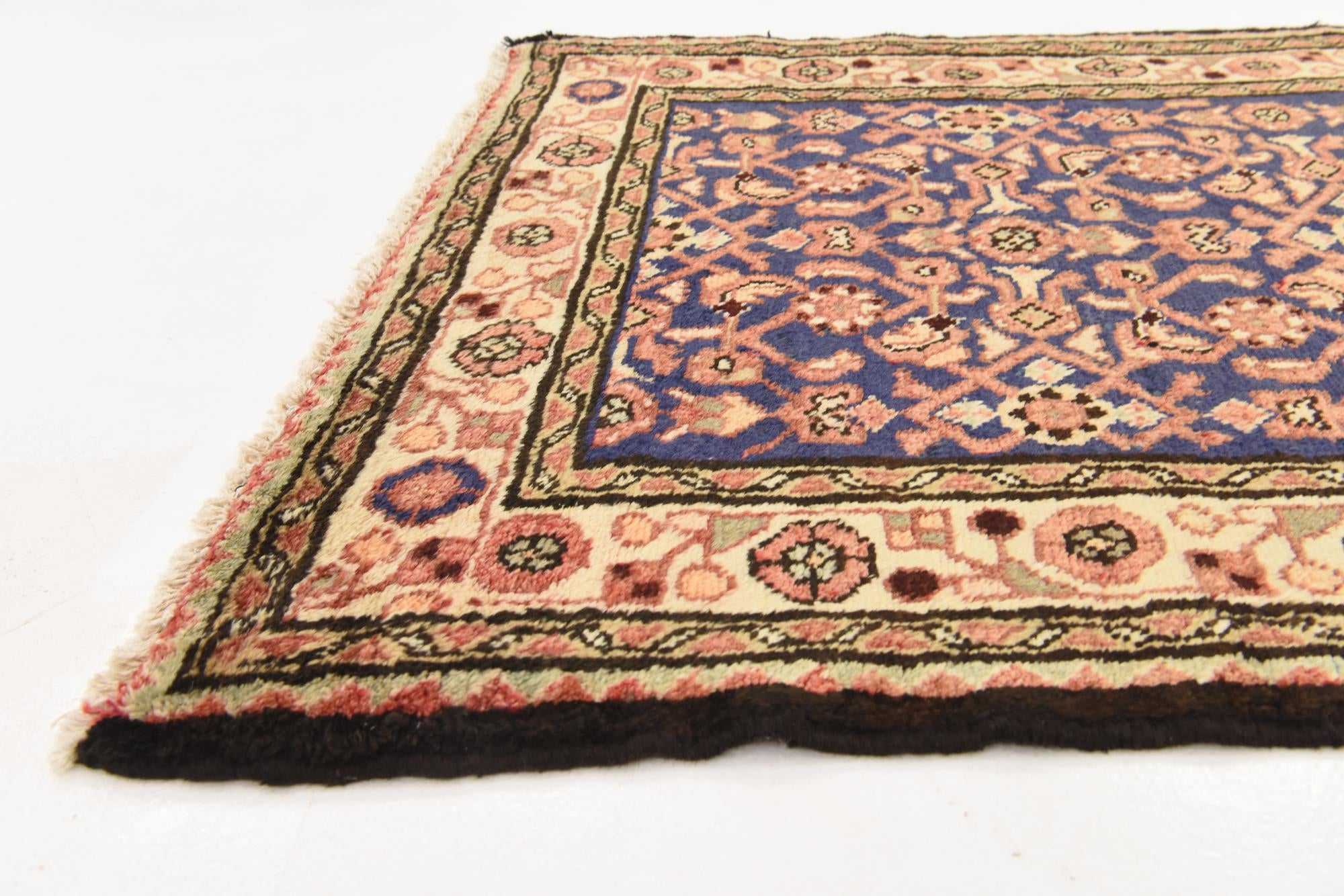 105cm x 320cm anudado a mano Hossainabad Alfombra Persa Lana Pasillera