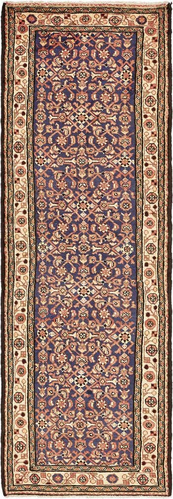 105cm x 320cm anudado a mano Hossainabad Alfombra Persa Lana Pasillera