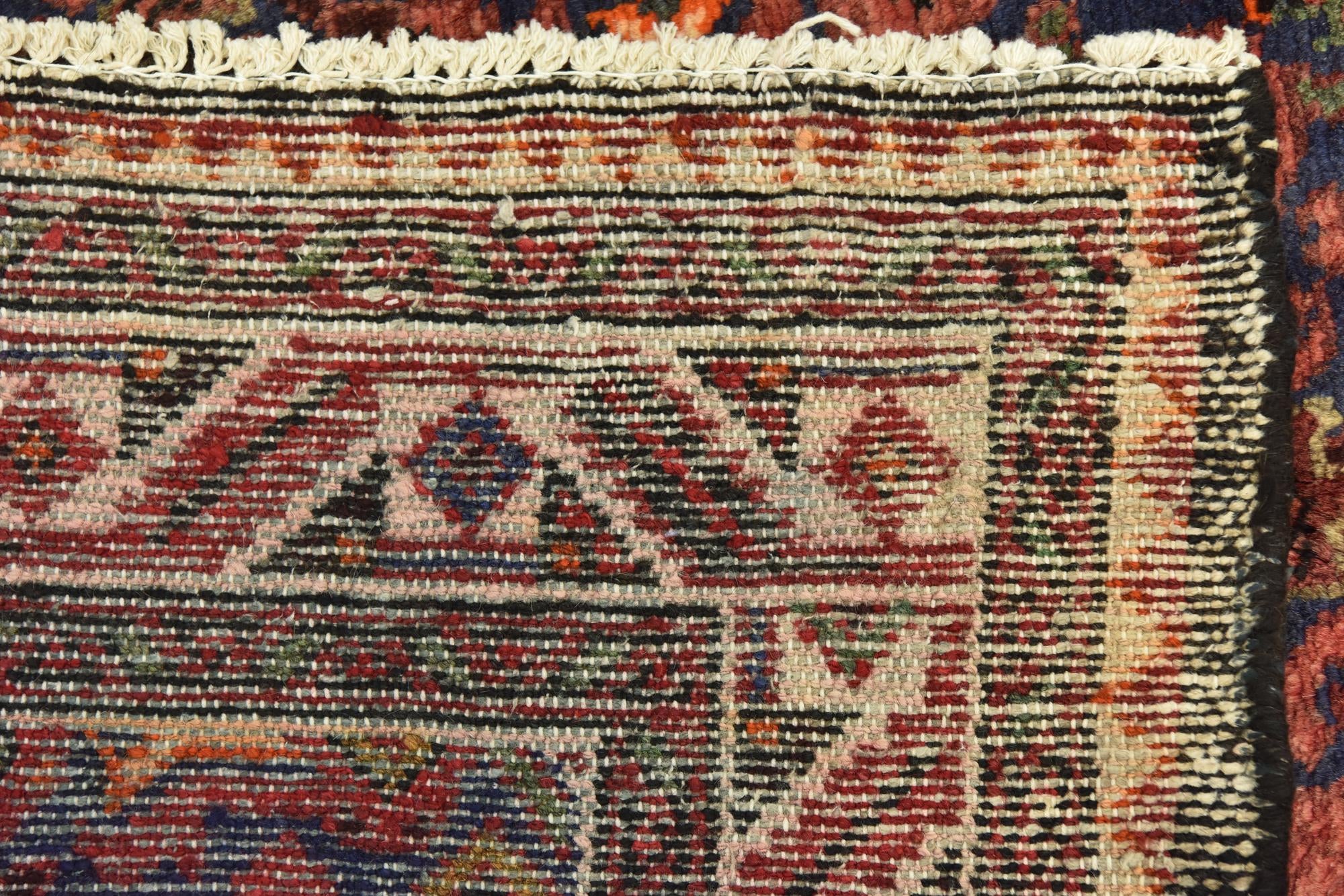 3' 9 x 10' 7 Hand Knotted Hossainabad Persian Wool Runner Rug