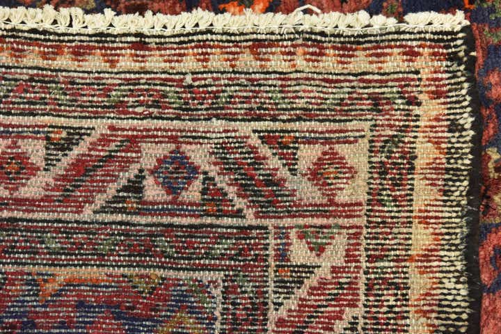 3' 9 x 10' 7 Hand Knotted Hossainabad Persian Wool Runner Rug