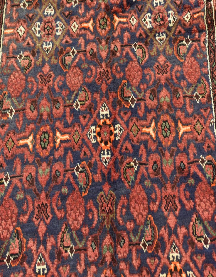 Detail image of 3' 9 x 10' 7  Hand Knotted Hossainabad Persian Wool Runner Rug