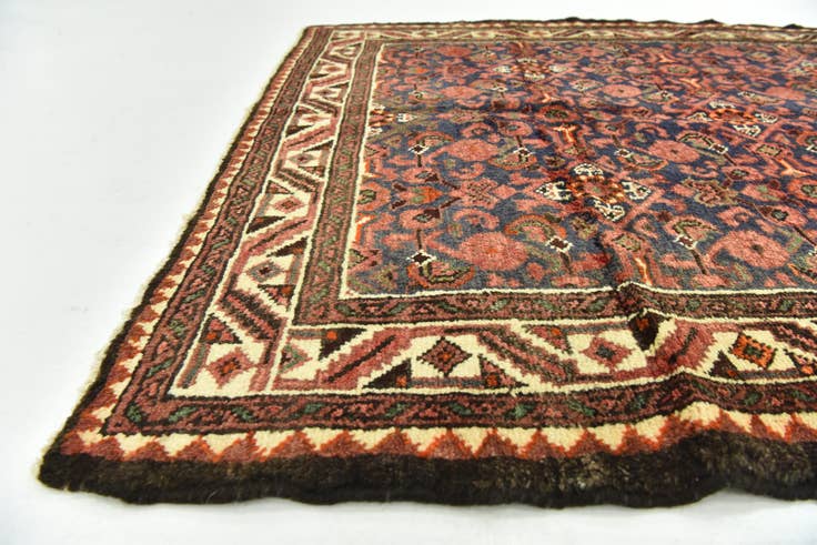 Detail image of 3' 9 x 10' 7 Hand Knotted Hossainabad Persian Wool Runner Rug