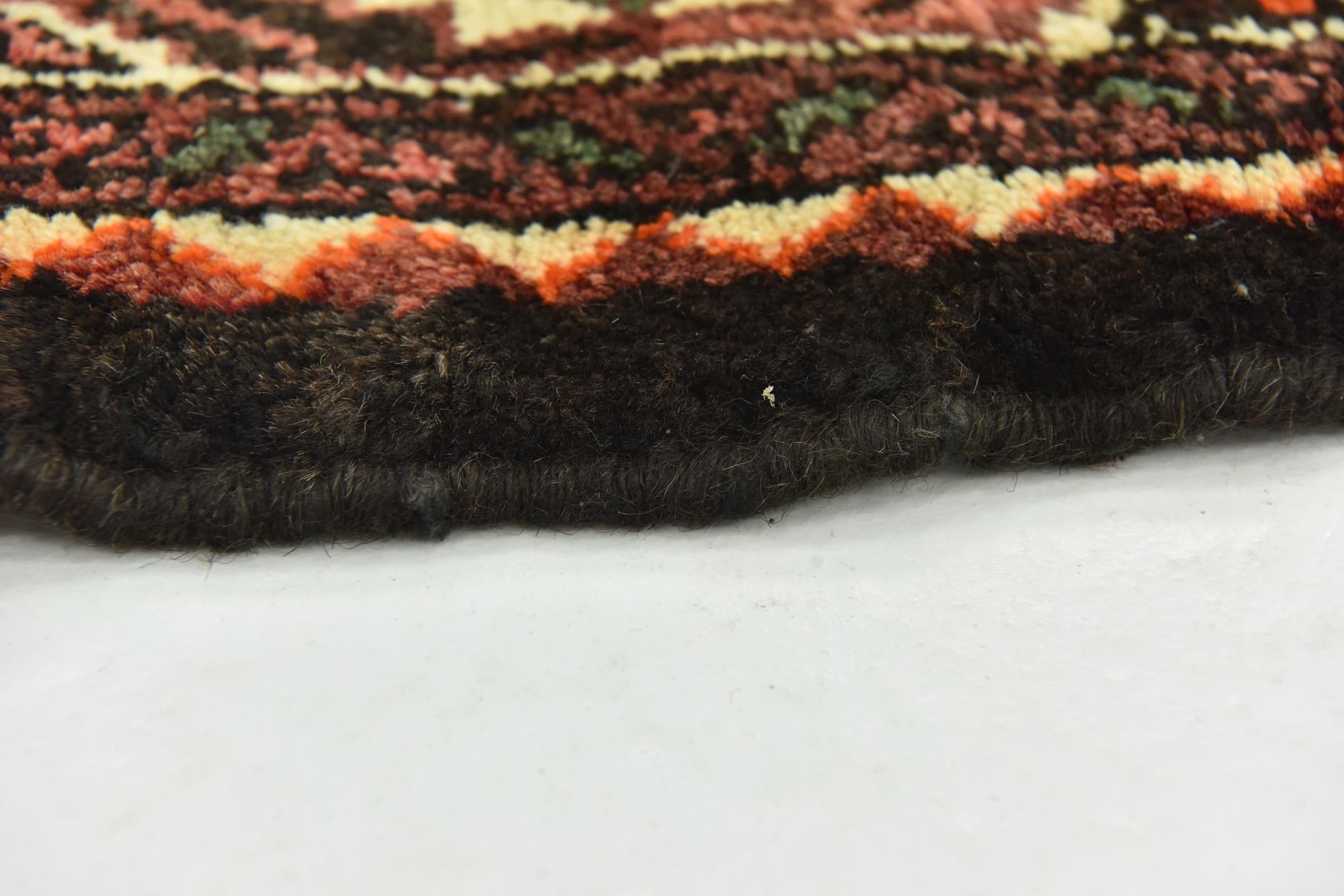 3' 9 x 10' 7 Hand Knotted Hossainabad Persian Wool Runner Rug
