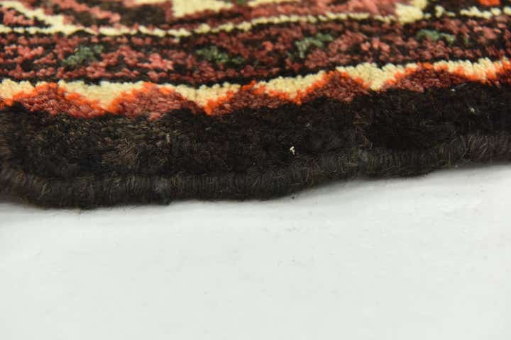 3' 9 x 10' 7 Hand Knotted Hossainabad Persian Wool Runner Rug