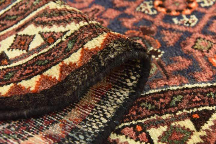 3' 9 x 10' 7 Hand Knotted Hossainabad Persian Wool Runner Rug