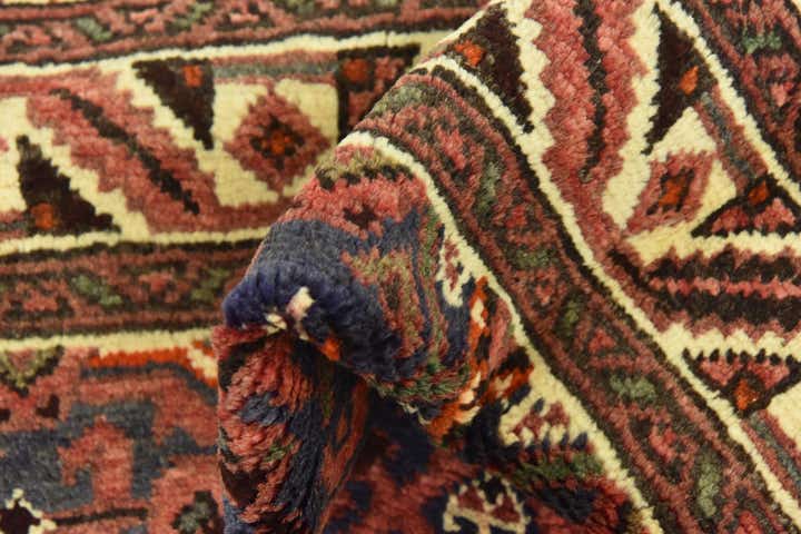 3' 9 x 10' 7 Hand Knotted Hossainabad Persian Wool Runner Rug