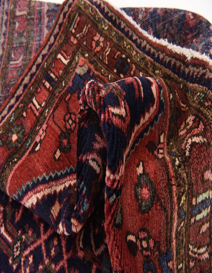 Detail image of 3' 9 x 9' 10  Hand Knotted Hossainabad Persian Wool Runner Rug