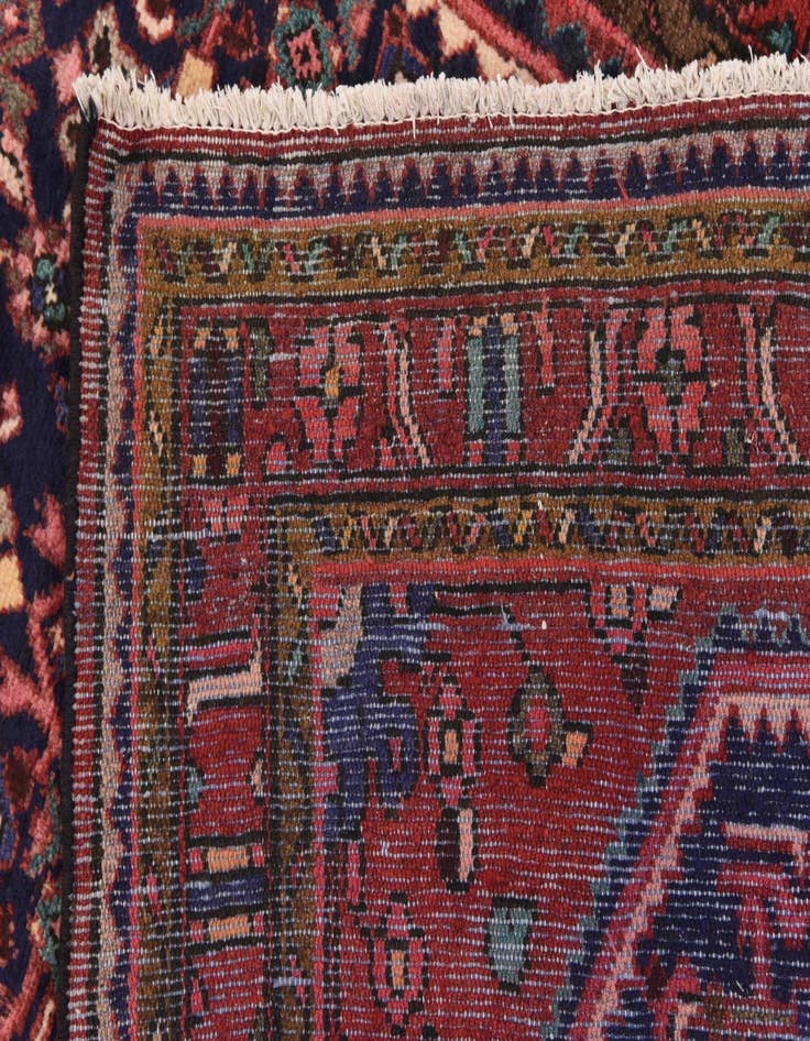 Detail image of 3' 9 x 9' 10  Hand Knotted Hossainabad Persian Wool Runner Rug