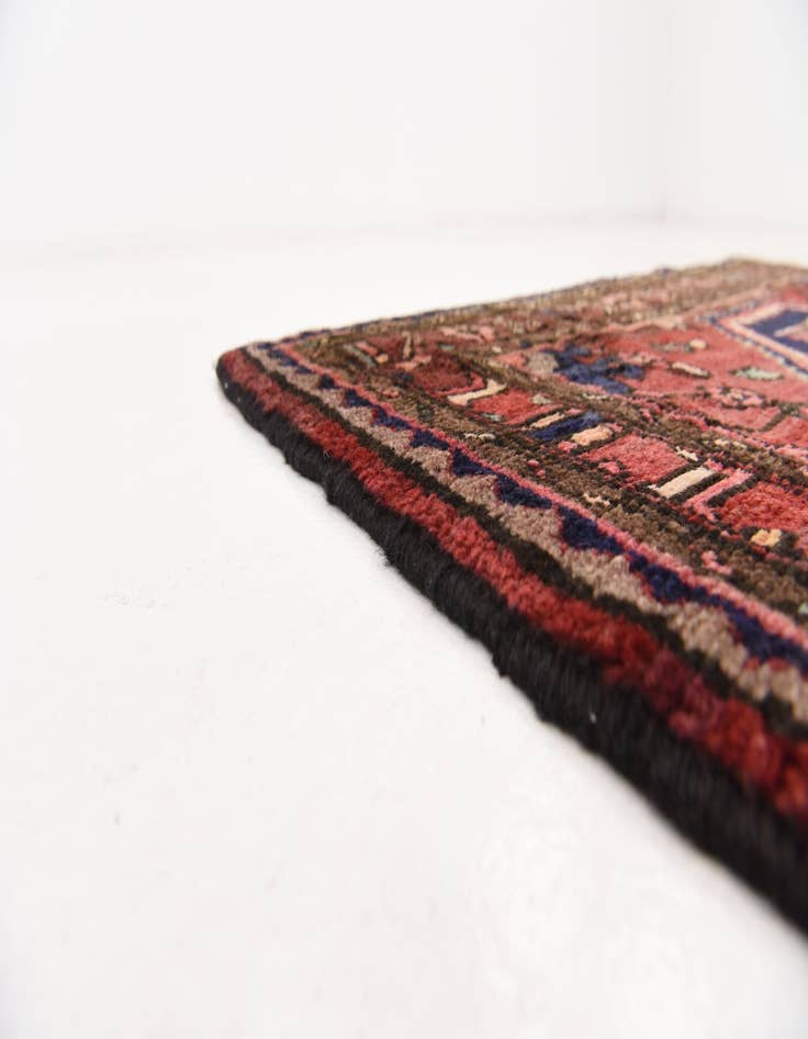 Detail image of 3' 9 x 9' 10  Hand Knotted Hossainabad Persian Wool Runner Rug