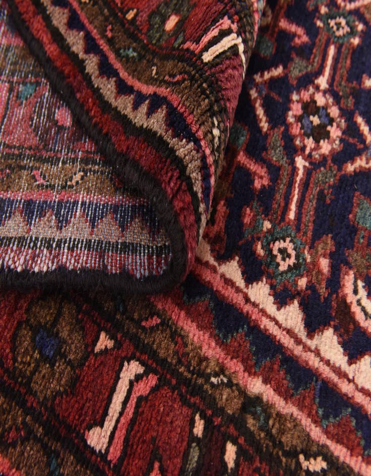 Detail image of 3' 9 x 9' 10  Hand Knotted Hossainabad Persian Wool Runner Rug