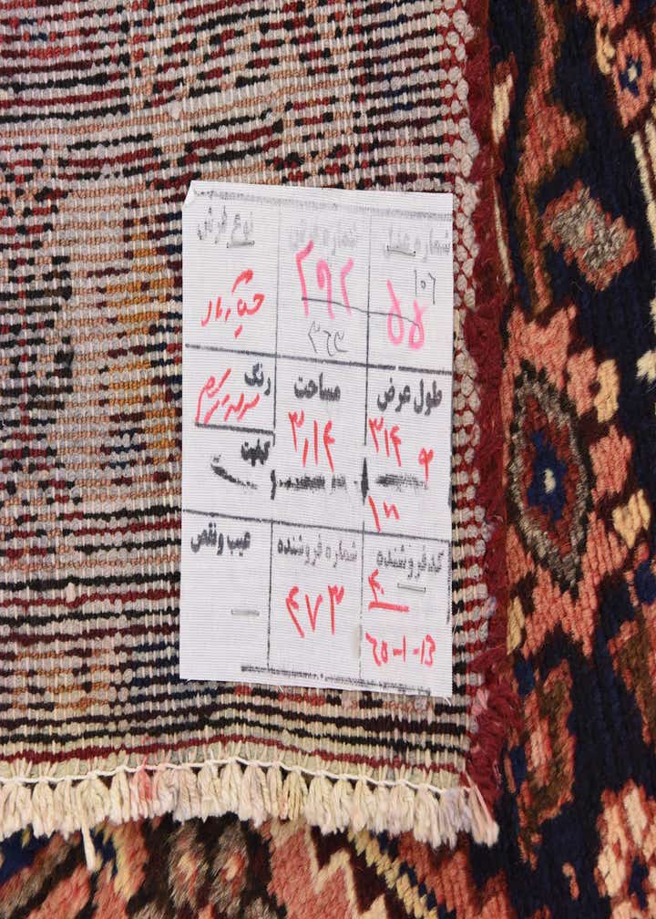 3' 6 x 10' 4 Hand Knotted Hossainabad Persian Wool Runner Rug