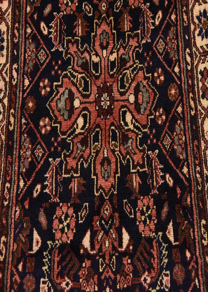 3' 6 x 10' 4 Hand Knotted Hossainabad Persian Wool Runner Rug