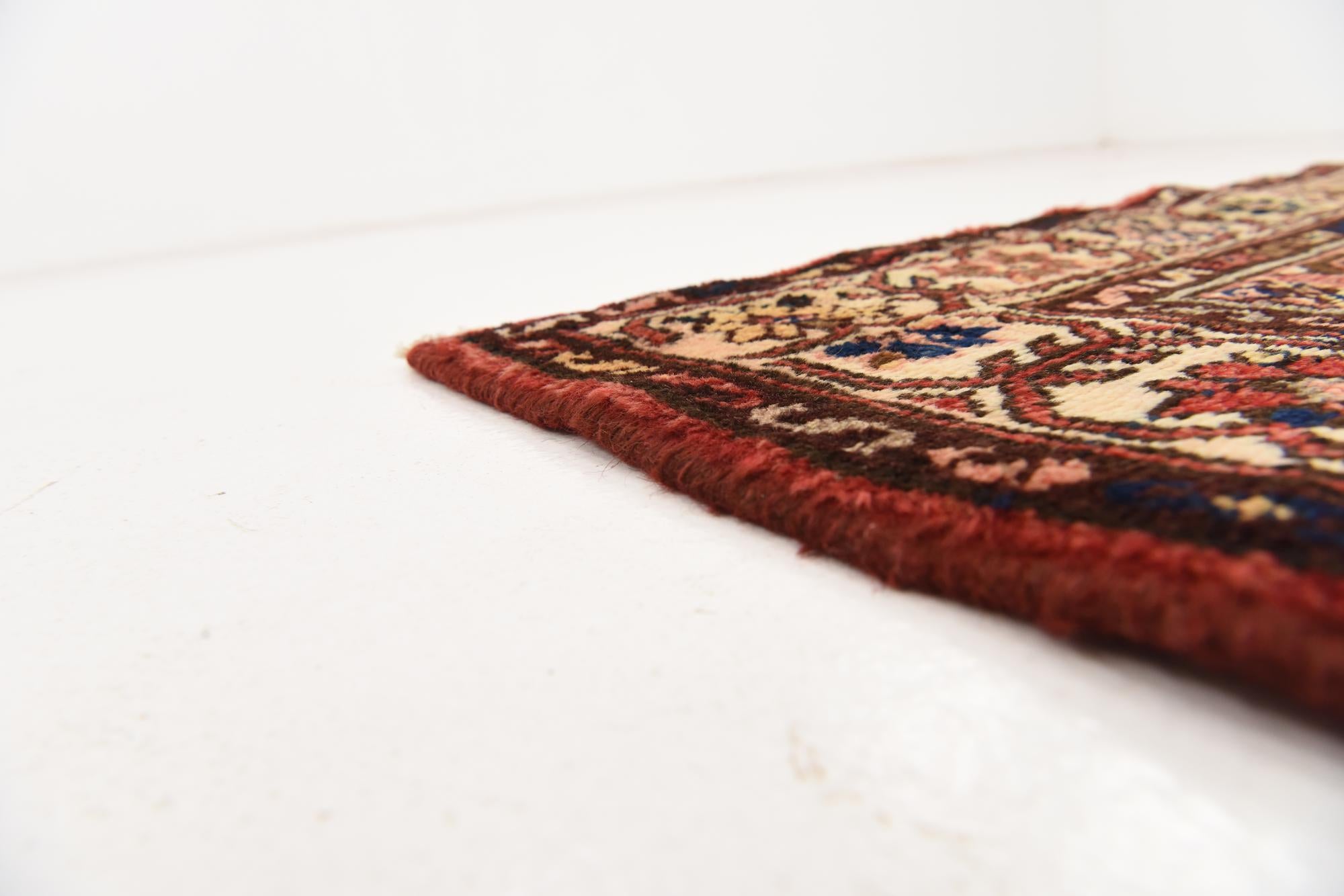 3' 6 x 10' 4 Hand Knotted Hossainabad Persian Wool Runner Rug