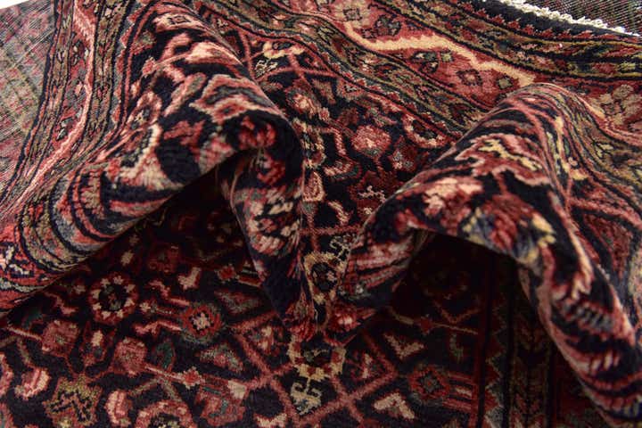 3' 8 x 11' 2 Hand Knotted Hossainabad Persian Wool Runner Rug