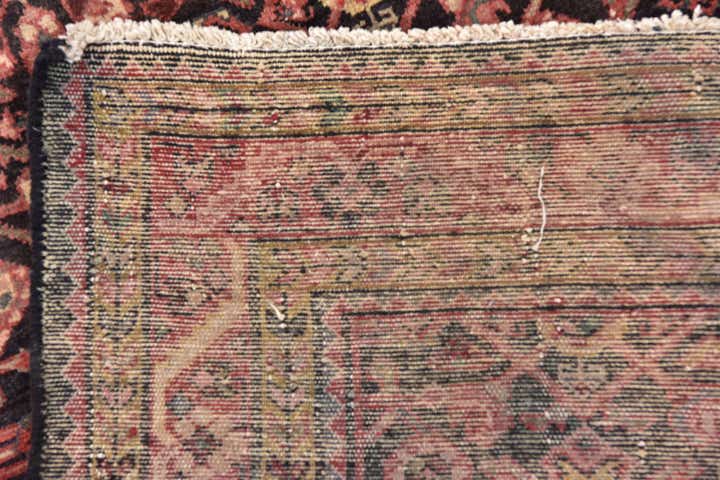 3' 8 x 11' 2 Hand Knotted Hossainabad Persian Wool Runner Rug