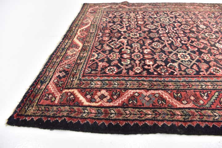 3' 8 x 11' 2 Hand Knotted Hossainabad Persian Wool Runner Rug