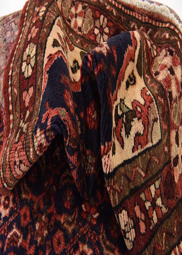 3' 7 x 10' 1 Hand Knotted Hossainabad Persian Wool Runner Rug