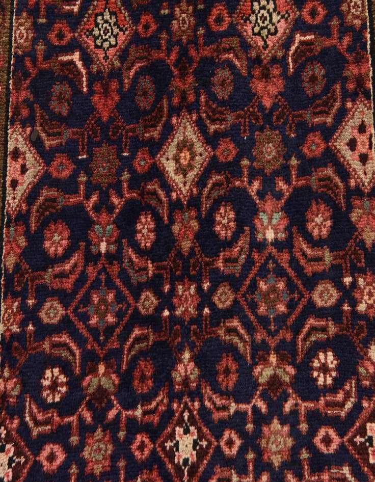Detail image of 3' 7 x 10' 1  Hand Knotted Hossainabad Persian Wool Runner Rug