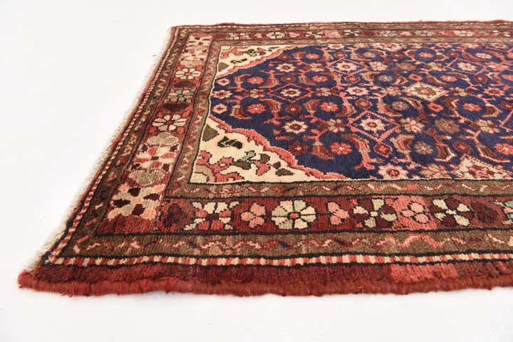 3' 7 x 10' 1 Hand Knotted Hossainabad Persian Wool Runner Rug