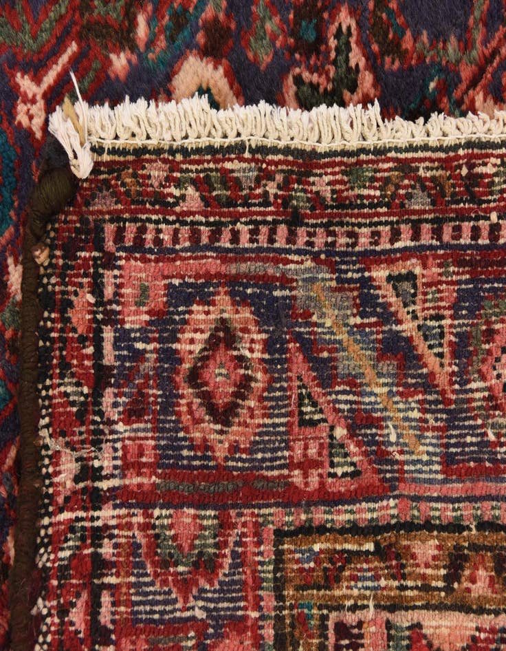 Detail image of 3' 5 x 9' 8  Hand Knotted Hossainabad Persian Wool Runner Rug