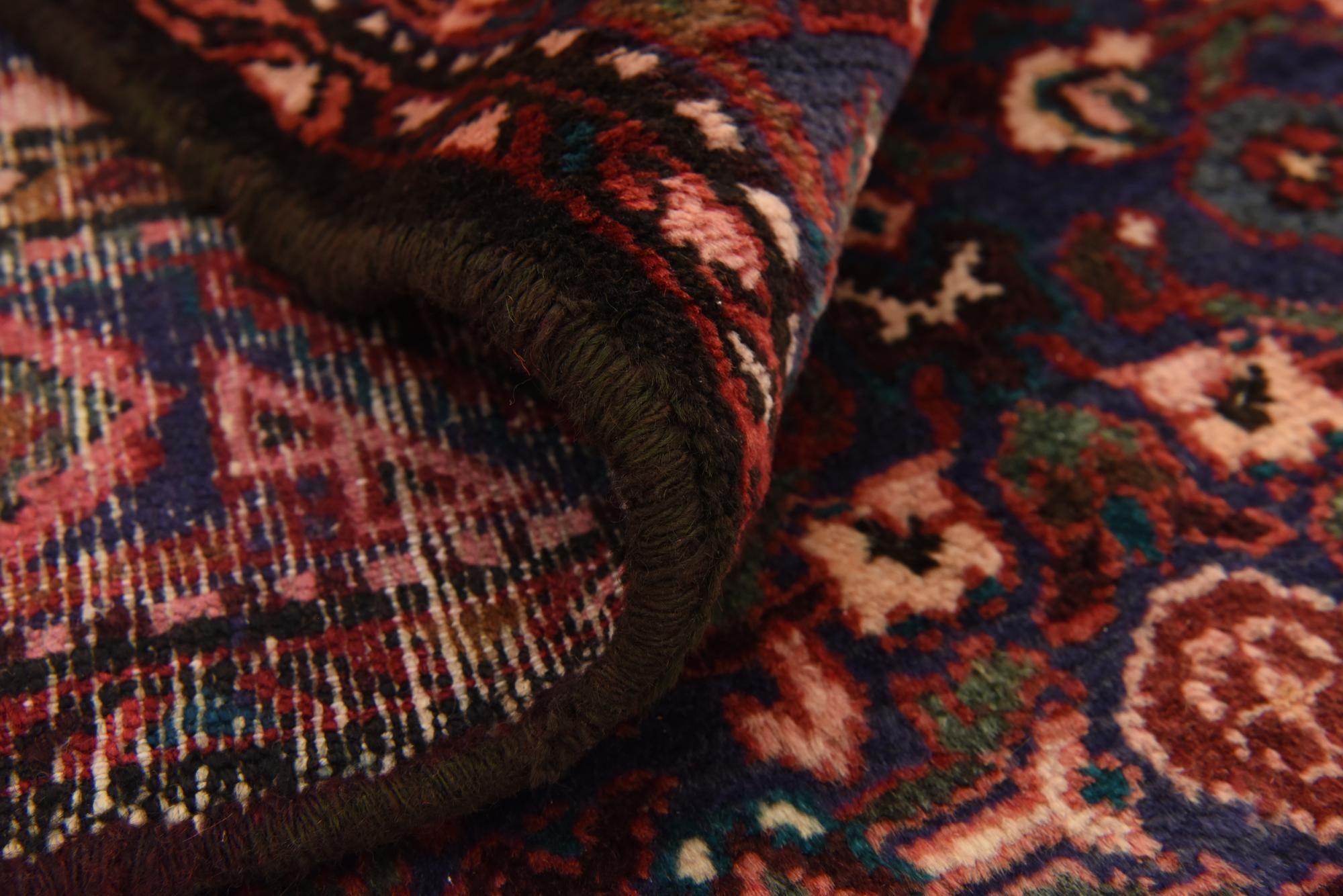 3' 5 x 9' 8 Hand Knotted Hossainabad Persian Wool Runner Rug