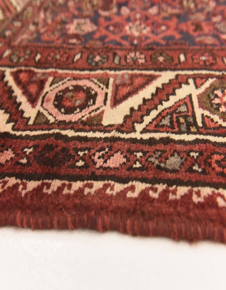 Detail image of 3' 9 x 9' 9  Hand Knotted Hossainabad Persian Wool Runner Rug