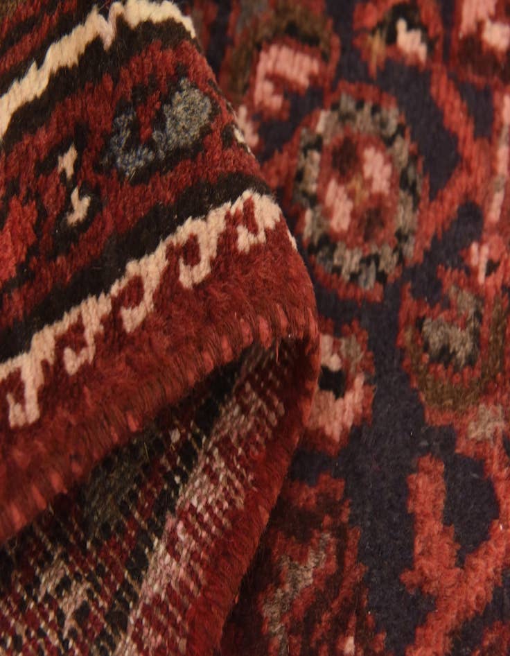 Detail image of 3' 9 x 9' 9  Hand Knotted Hossainabad Persian Wool Runner Rug