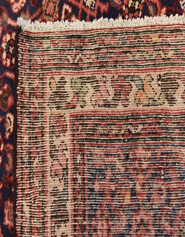 Detail image of 3' 10 x 9' 8  Hand Knotted Hossainabad Persian Wool Runner Rug