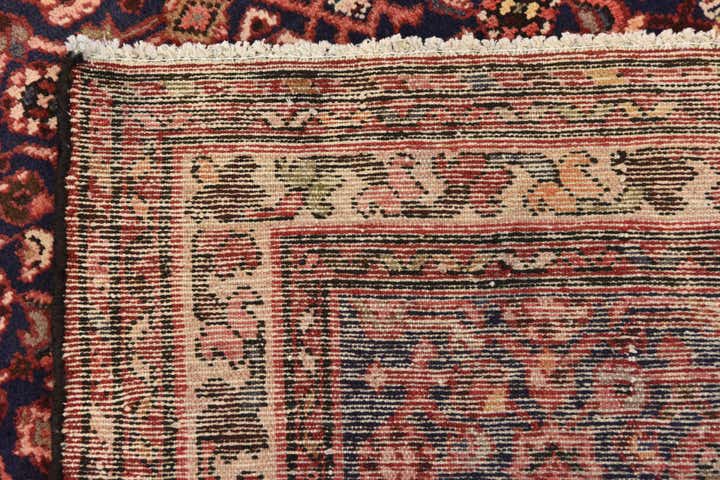 3' 10 x 9' 8 Hand Knotted Hossainabad Persian Wool Runner Rug
