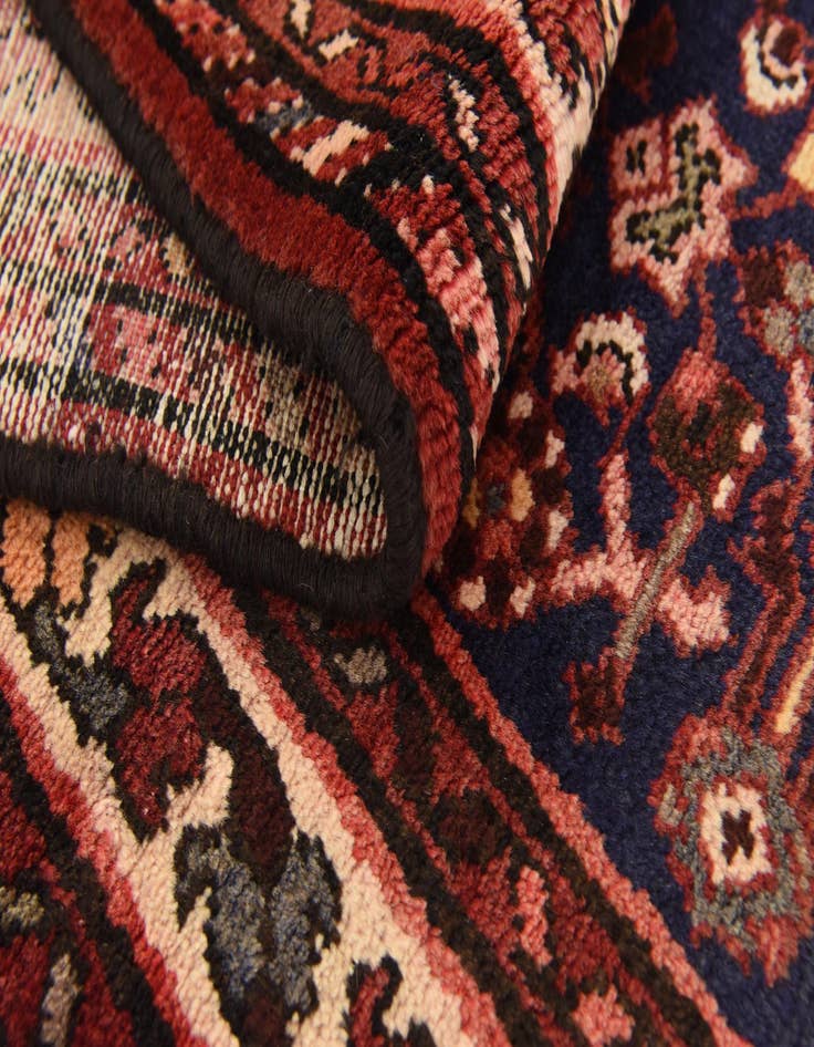 Detail image of 3' 10 x 9' 8  Hand Knotted Hossainabad Persian Wool Runner Rug