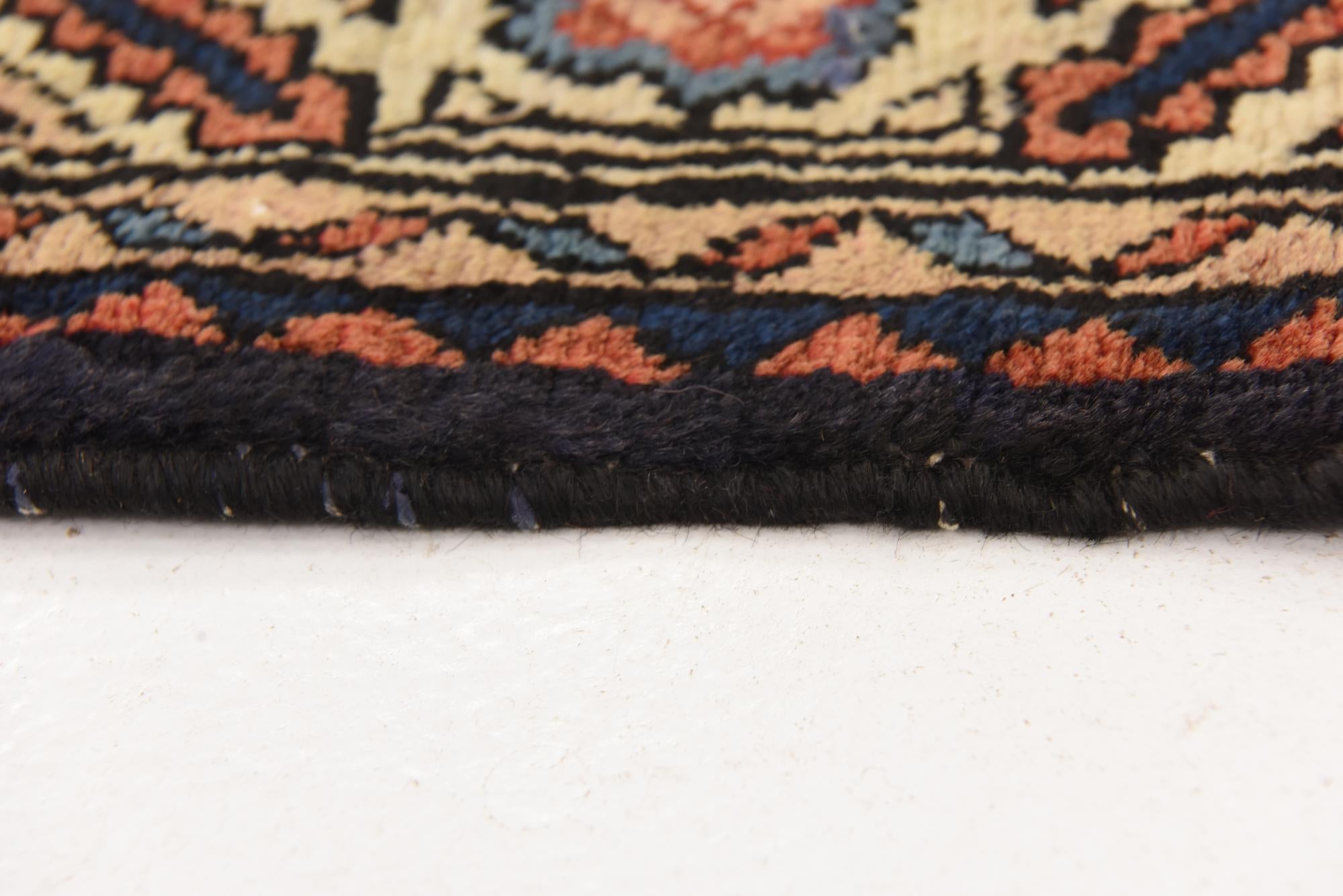 3' 7 x 10' 8 Hand Knotted Hossainabad Persian Wool Runner Rug