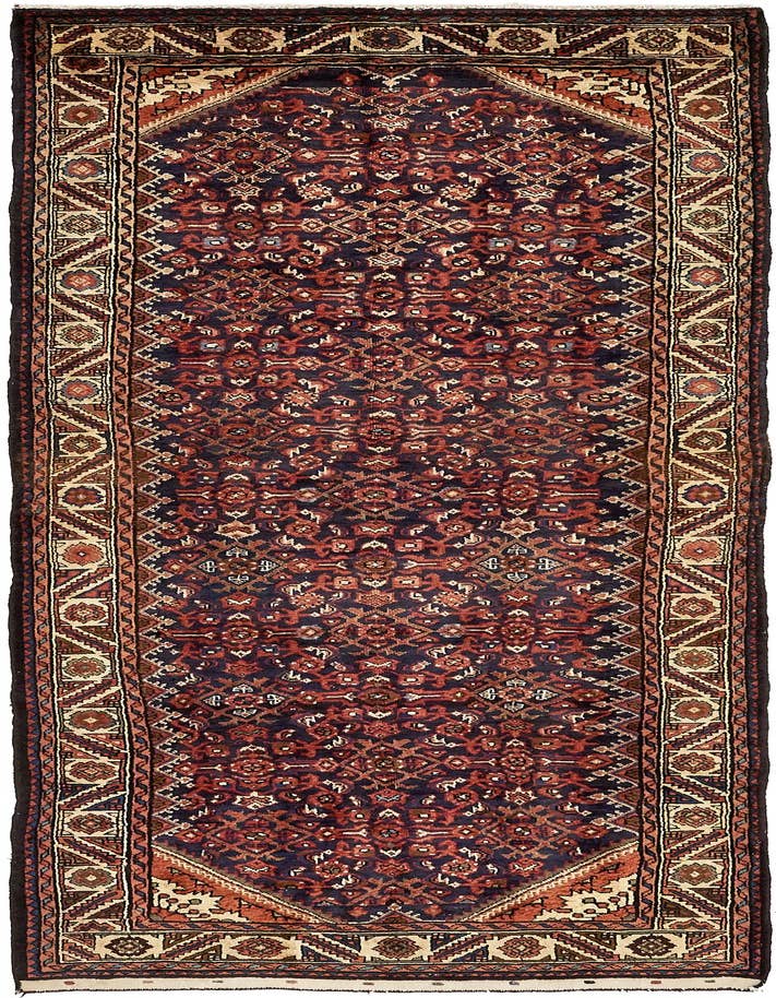 Detail image of 3' 7 x 10' 8 Hand Knotted Hossainabad Persian Wool Runner Rug