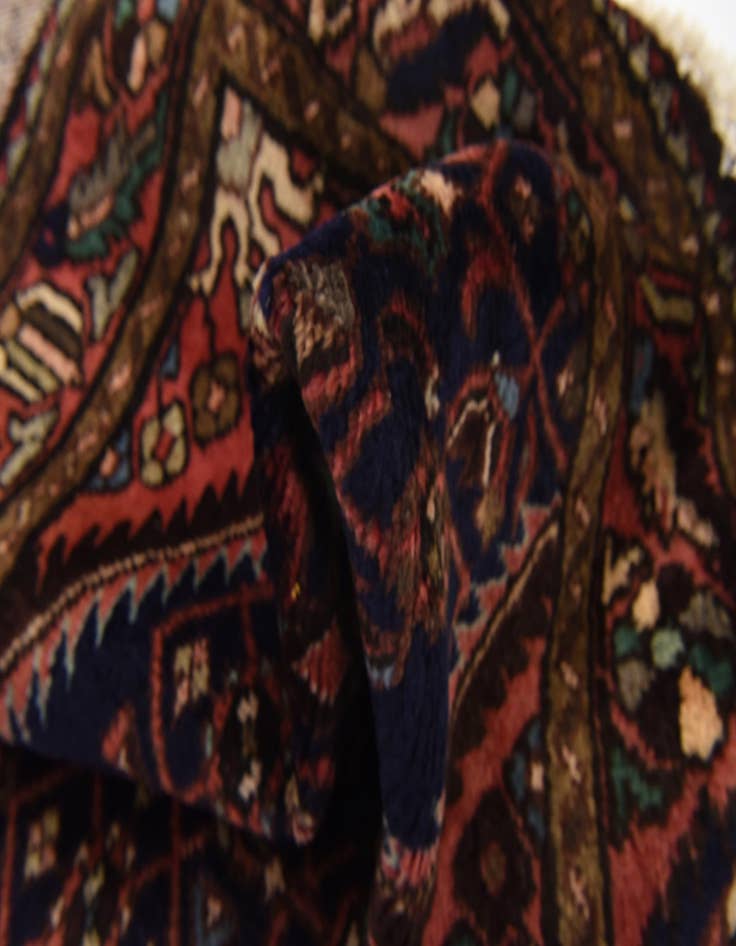 Detail image of 3' 8 x 10' 4  Hand Knotted Hossainabad Persian Wool Runner Rug